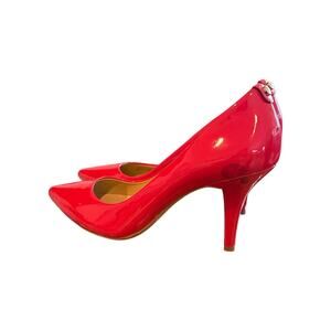 michael kors red patent leather heels nwt womens 9m